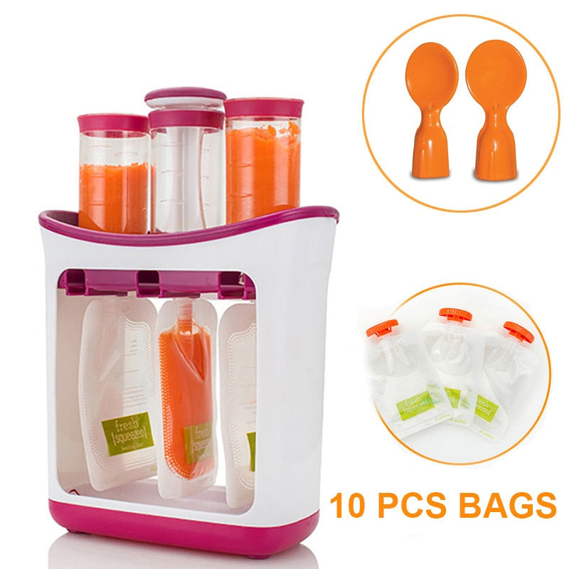 New Baby Feeding Product Newborn Food Maker Portable Toddler Infantino Squeeze Pouches babycook Fruit Juice Station For 0-6 Ages