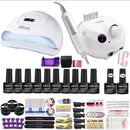 40 Farben Nagellack Super Maniküre Set 120/80/54W LED Nagellampe Nagelset mit allen Werkzeugen für die Maniküre elektrische Nagelfeile