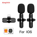 Kabelloses Lavalier-Mikrofon, tragbares Mini-Mikrofon, Rauschunterdrückung, Audio-Video-Aufnahme für iPhone, Android, Gaming, Live-Übertragung