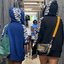 Sudaderas con capucha con cremallera y estampado de letras para mujer, chaquetas con capucha estilo Grunge Punk para otoño e invierno, ropa de calle Retro de gran tamaño Y2k, sudaderas