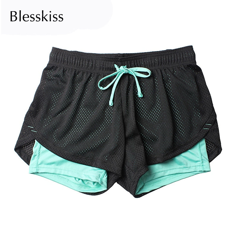 BLESSKISS Yoga Shorts Damen Fitness Spandex Neon Elastisch Lulu Sommer Laufen Workout Kurze Leggings Für Damen Gym Sport Shorts