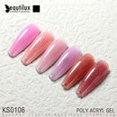 Beautilux Poly Acryl Gel Kit 15gx6pcs Schnelle Verlängerung Nagelverbesserung Semi Permanent French Nails Art DIY Gebäude Maniküre Set