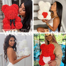 Regalos para mamá Oso rosa 25 Cm / 40 Cm Flores artificiales Rosa Oso de peluche Aniversario de bodas Regalos de cumpleaños para su novia Mujer