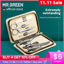 MR.GREEN Maniküre-Set Farbkontrast-Sets Nagelknipser Cutter Tools Kits Edelstahl-Pediküre-Reisekoffer für Mann und Frau