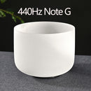 CVNC 12-Zoll-Chakra-Klangschale aus gefrostetem Quarzkristall für Klangheilung und Energieausgleich mit kostenlosem O-Ring und Schlägel