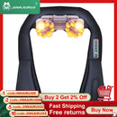 Jinkairui Elektrisches Nacken-Schulter-Rücken-Körper-Massagegerät Shiatsu-Kneten Infrarot-beheiztes Massage-Auto-Heim-Masaj-Gerät mit Box