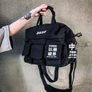 11 BYBB'S DARK Vintage Hip Hop Umhängetasche Streetwear Canvas Multi Pockets School Messenger Chest Umhängetasche Herren Damen