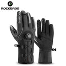 ROCKBROS Einstellbare Fahrradhandschuhe Reflektierender Bildschirm Touch Warme MTB-Fahrradhandschuhe Outdoor Wasserdichte Motorrad-Fahrradhandschuhe