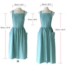 Rosa Graue Baumwollschürze Zuhause Küche Kochen Backen Malen Handwerk Arbeitskleidung Café Barista Restaurant Kellnerin Florist Uniform B2