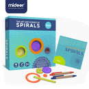 MiDeer, juguete de dibujo para bebé, regla de flores de variedad mágica, equipo de jardín de infantes de 3 a 6 años, plantilla de pintura creativa de imaginación clásica