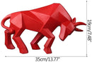 ERMAKOVA Resin Bull Statue Bison Sculpture Decoration Abstract Animal Figurine Room Desk Home Decoration Gift
