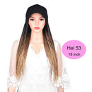 Box Braids Baseball Cap Perücke 24 Zoll lang Synthetische Braid Perücken Hut mit geflochtenen Haarverlängerungen für schwarze Frauen, einstellbare Größe