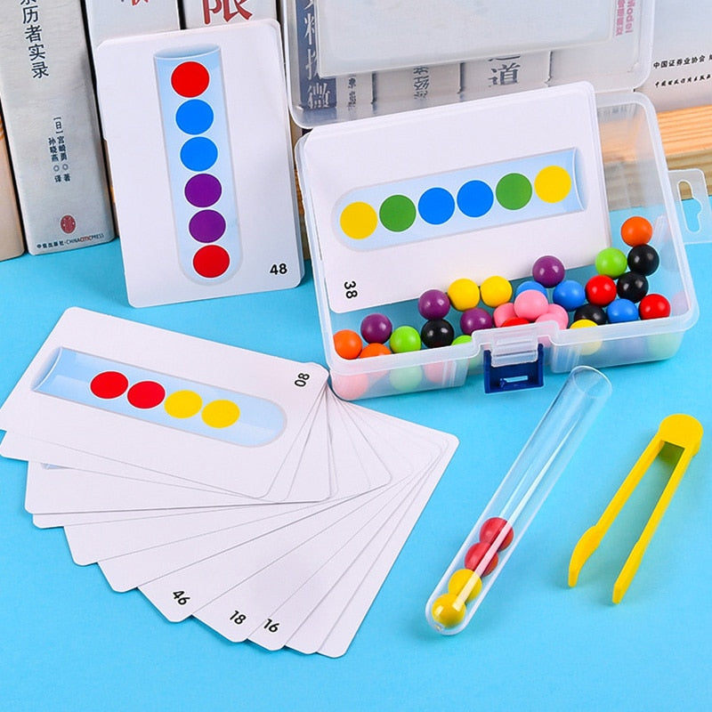 Montessori Educational Wooden Toys Training Clip Ball Sorters Toys For Children 2-6 Years Activity Board Fishing Game Baby Toys