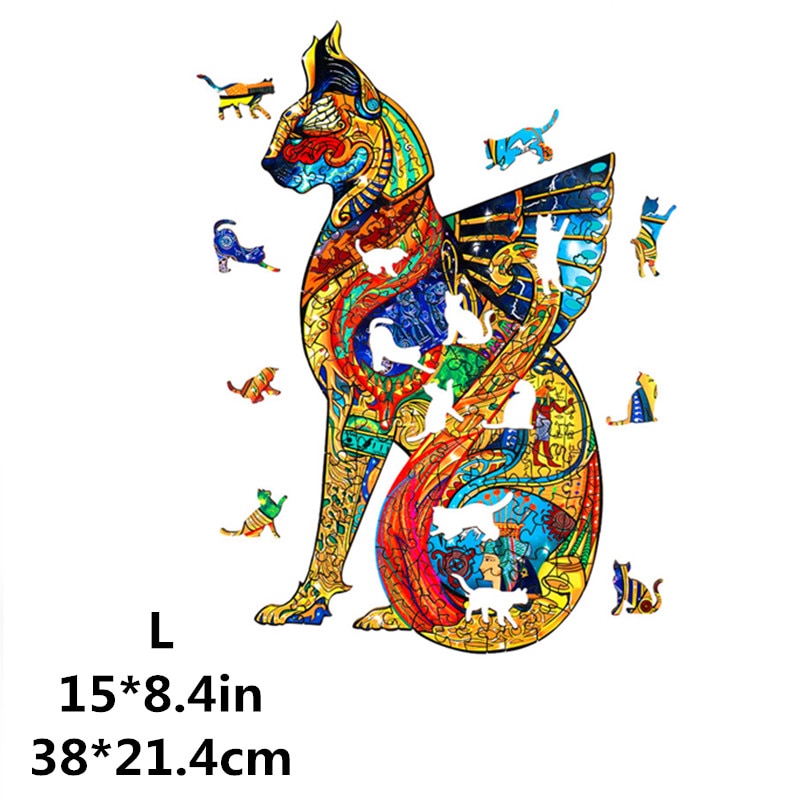 Animal Wooden Puzzle For Adults Kids Turtle Wooden Jigsaw Puzzle Board Set 3D Puzzle Toys For Children DIY Educational Game Gift