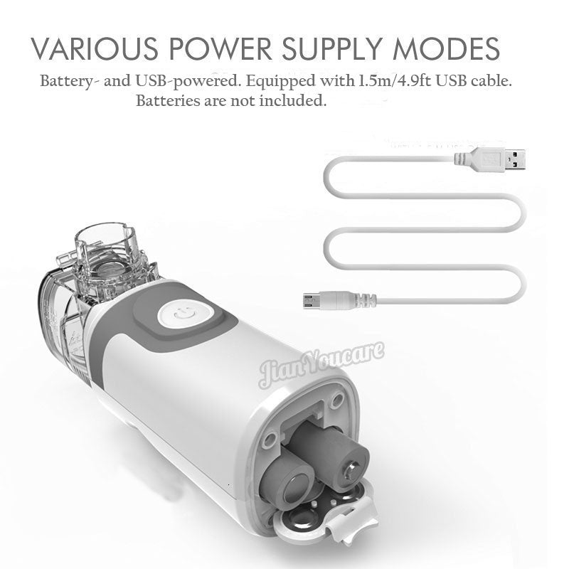Tragbarer Mini-Handheld-Inhalationsvernebler Mesh-Zerstäuber leiser USB-Autoclean-Vernebler Erwachsener Automizer-Inhalator für Kinder