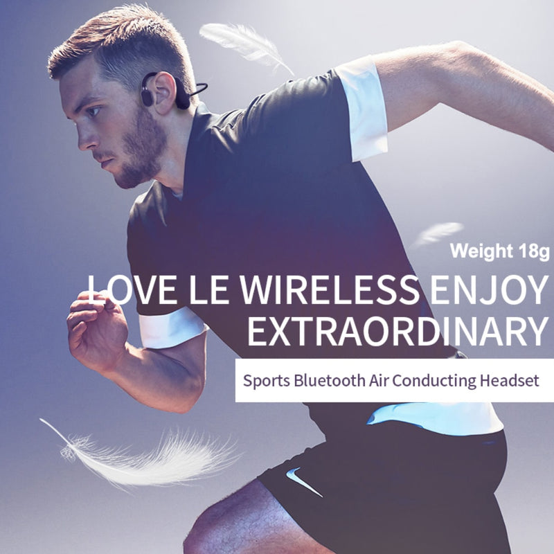 Neue Knochenleitungskopfhörer Bluetooth 5.0 Wireless Nicht In-Ear-Kopfhörer Sweatproof Wasserdichte Sportkopfhörer 18g Ohrhörer