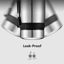 1100 ml/650 ml Tragbare Doppel-Edelstahl-Isolierflasche Kaffee Tee Thermoskanne Sport-Reisebecher Große Kapazität Thermocup