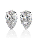 OEVAS Classic 100% Plata de Ley 925 pera creada moissanita piedras preciosas pendientes de oro blanco joyería fina al por mayor