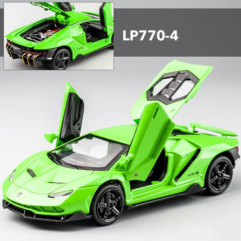 LP770 LP750 1:32 Lambos coche aleación coche deportivo modelo Diecast sonido Super carreras elevación cola caliente rueda de coche para niños regalos