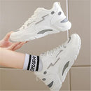 New 2022 Winter Vulcanized Snow Boots Women Pu Leather Sport Shoes Female Outdoor Cotton-padded Shoes Warm Sneakers White Pink