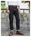 SauceZhan 310XX-HS Herren Jeans Selvedge Sanforized Denim Jeans Jeans Raw Denim Indigo Slim Fit 14,5 oz