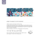 Elinfant Grey Mesh Cloth 4pcs Umweltfreundliche Windel Waschbare Stoffwindel Verstellbare Babywindel Wiederverwendbare Taschenwindeln