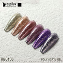 Beautilux Poly Acryl Gel Kit 15gx6pcs Schnelle Verlängerung Nagelverbesserung Semi Permanent French Nails Art DIY Gebäude Maniküre Set