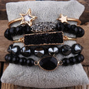 RH moda Boho joyería piedra Natural pulsera y brazalete 5 piezas conjuntos de pulseras para mujeres regalo DropShip