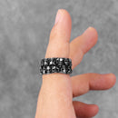 Edelstahl Mann Männer Ringe Punk Rock Gothic HipHop Domineering Multiple Skull Carving für Biker Male Boy Modeschmuck Geschenk