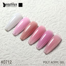Beautilux Poly Acryl Gel Kit 15gx6pcs Schnelle Verlängerung Nagelverbesserung Semi Permanent French Nails Art DIY Gebäude Maniküre Set