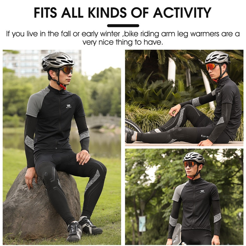 WEST BIKING Warm Windproof Cycling Leg Warmers Men Women MTB Bike Bicycle Sports Running Basketball Soccer Compression Leggings