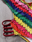 Sexy Bandage Badeanzug Floral Bademode Damen 2018 Backless Monokini Push Up Badeanzüge High Cut Trikini Badeanzug XL