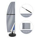 Waterproof Oxford Cloth Outdoor Sunshade Umbrella Cover Garden Weatherproof Patio Cantilever Parasol Rain Cover with Push Rod