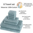 SEMAXE Luxury Bath Towel Set,2 Large Bath Towels,2 Hand Towels,4 Washcloths. Cotton Highly Absorbent Bathroom Towels (Pack of 8)