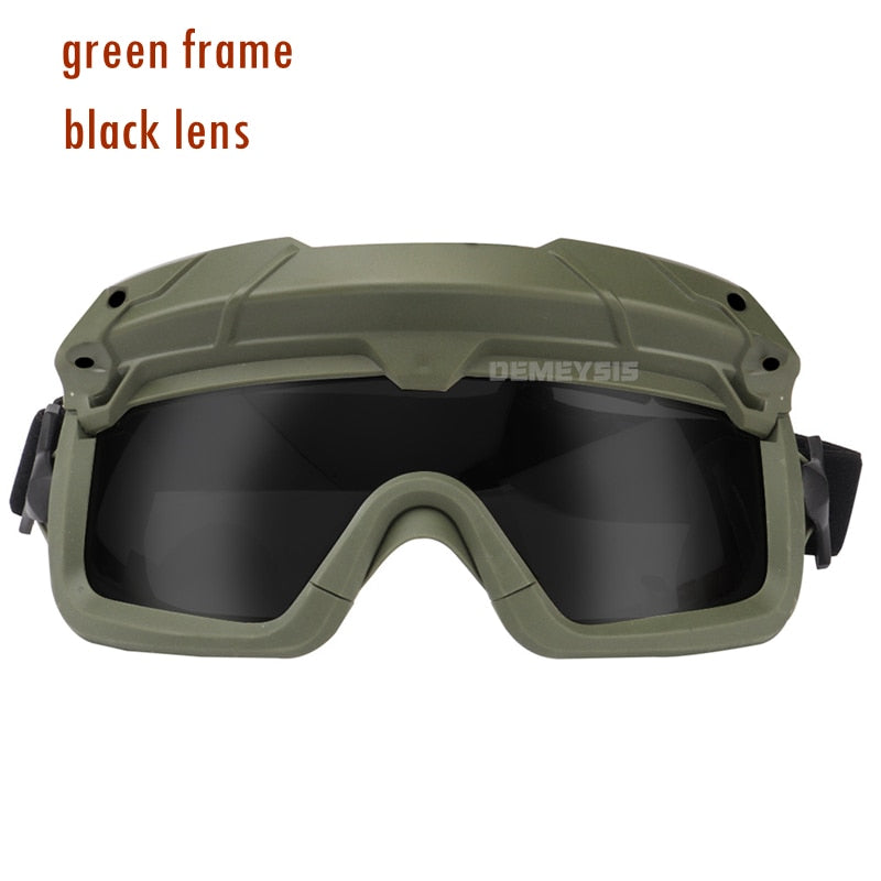 Tactical Airsoft Paintball Goggles Windproof Anti Fog CS Wargame Wanderschutzbrille Passt für Tactical Helm