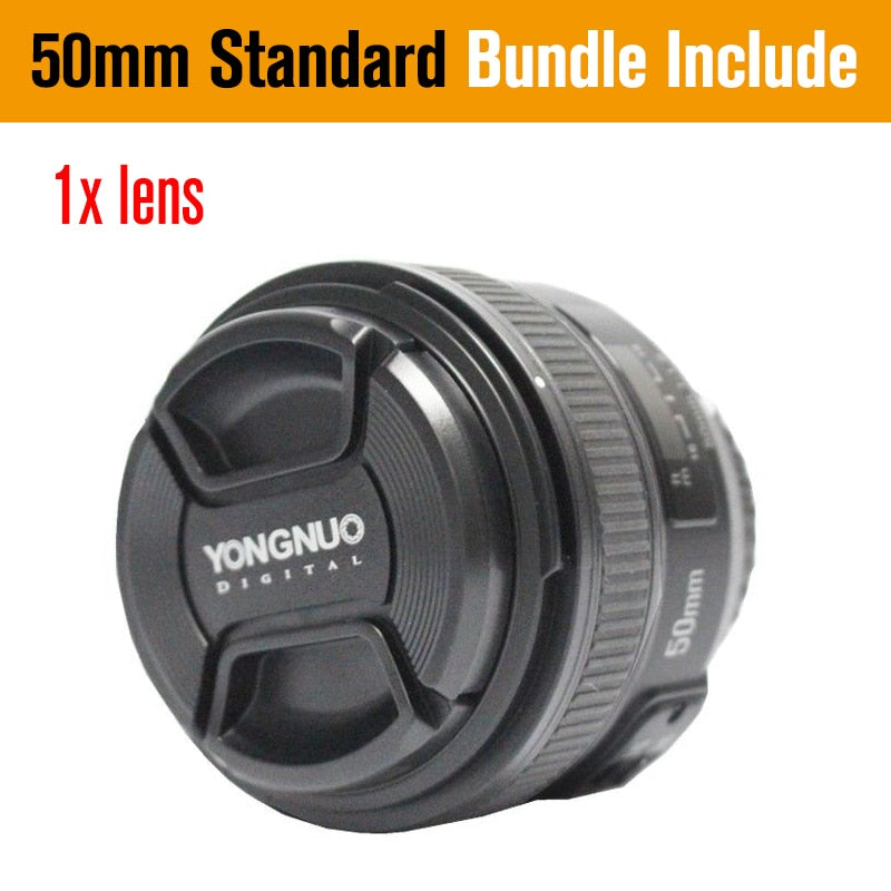 Lente YONGNUO YN35mm F2.0 F2N, lente YN50mm para cámara Nikon F Mount D7100 D3200 D3300 D3100 D5100 D90 DSLR, para cámara Canon DSLR