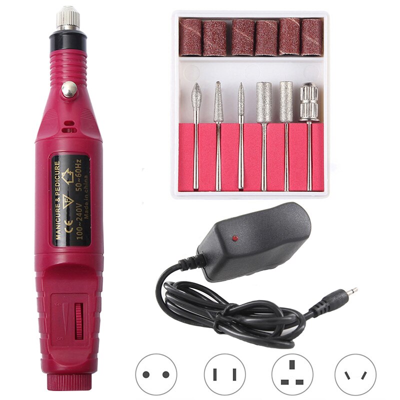 35000RPM Electric Nail Drill Machine 2 Way Portable Manicure Drill Machine Professional Nail Drill Machine Ceramic Nail Bit