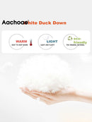 Aachoae Pure Winter Leichte Daunenjacke Damen Dicke Warme Fledermaus Langarm Lose Doudoune Tasche Ultraleichte Entendaunen