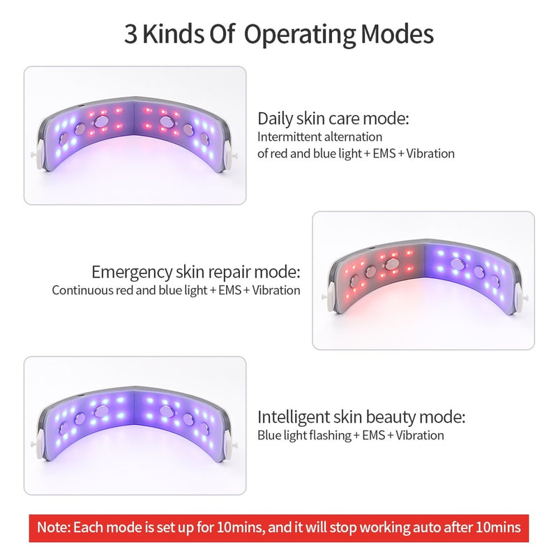 EMS-Gesichtsabnehmen Vibrationsmassage V-Facelifting Schönheitsgerät LED-Photonentherapie V-Line-Up-Massagegürtel Doppelkinn entfernen