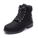 Winter Shoes Women Boots 2021 Fashion Warm Plush Ankle Boots Women Shoes Round Toe Lace-up Female Snow Boots Brand Shoes Woman