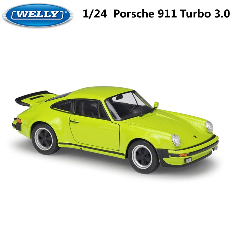 WELLY Diecast Vehicle 1:24 Classic Metal 1974 Porsche 911 Turbo3.0 Sports Car Toy Alloy Car Model Toy For Kid Gifts Collection