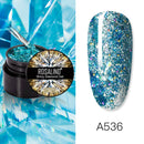 ROSALIND Gel-Nagellack-Set Shiny Platinum Nails Art für die Maniküre Nail Gel Lak UV-Farben Top Base Coat Primer Hybrid-Lacke