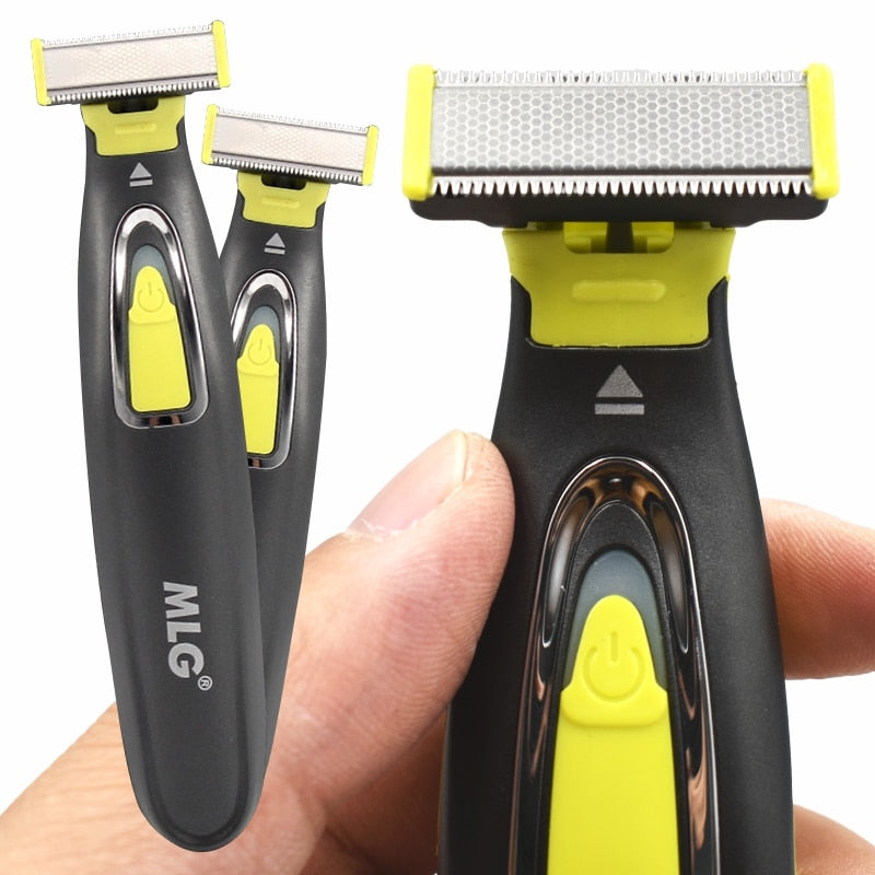 Afeitadora eléctrica recargable lavable MLG, maquinilla de afeitar para barba, recortadora de cuerpo, máquina de afeitar para hombres, limpieza de cuidado facial del cabello