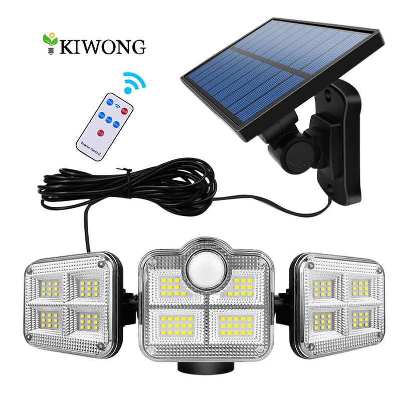 20w Super Bright Solar Lights 122/333led IP65 Waterproof Outdoor Indoor Solar Lamp With Adjustable Head Wide Lighting Angle