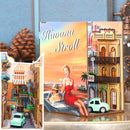 Cutebee DIY Bücherecke Miniaturen Regaleinsatz Buchstütze Puppenhaus Modell Roombox Bausatz Holz Bücherregal Spielzeug Geschenke 3D Haus