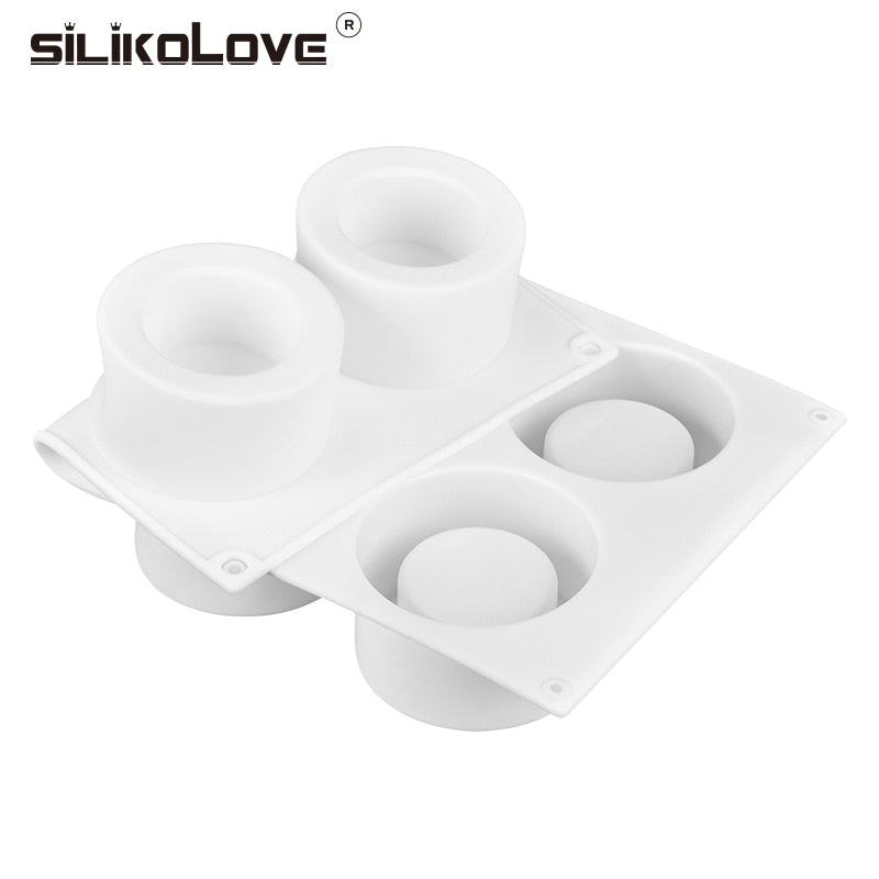 SILIKOLOVE 6 Löcher Pudding Cup Art Kuchenform Pfanne 3D Silikon Gebäckform Mousse Silikonowe Schokoladenmörtel Backen