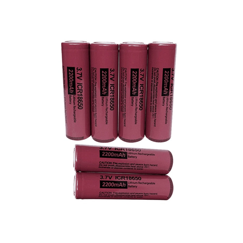 PKCELL marca li-ion 18650 batería 3,7 v 2200 mAh ICR18650 baterías recargables de litio para linterna 18650 batería paquete DIY