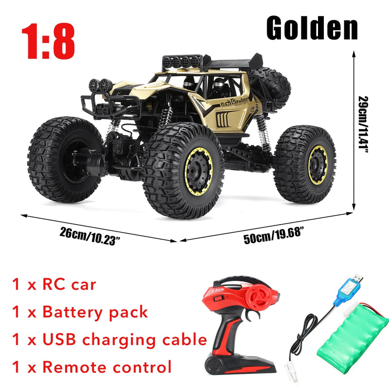 1:8 50cm RC Car 2.4G Radio Control 4WD Off-road Electric Vehicle Monster Buggy Remote Control Car Gift Toys For Children Boys