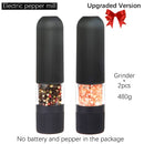 Automatic Salt Pepper Grinder Set Electric Plastic Ceramic Burr Mill For Herb Pepper Spice Adjustable Kitchen Grinding Gadgets