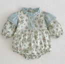 Bonitos mamelucos con lazo para niñas pequeñas de otoño e invierno, ropa para niños y niñas, peleles de punto de manga larga, ropa